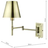  Där Lighting KEN0775 - Fleksibilna zidna lampa KENSINGTON 1xE14/25W/230V mesing | Eponuda.com