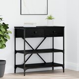 vidaXL konzolni stol crni hrast 75x34.5x75 cm obrađeno drvo | shoptok.hr