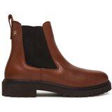 Tommy Hilfiger Gležnjarji Chelsea Cleated FW0FW08766 Rjava Cene