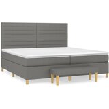 Maison Chic Box spring postelja - Vzmetna postelja z vzmetnico temno siva 200x200 cm blago SL13304, (21904947) | Shoptok.si