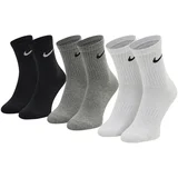 Nike Športne nogavice Everyday Cushioned Dri-FIT 3-Pack Socks Bela