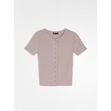 Sinsay Rebrasta bluza s dodatkom viskoze i ukrasnim gumbima | shoptok.hr