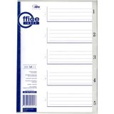 Forpus Ločilni listi A4 PP 1-5, sivi | Shoptok.si