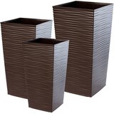 KADAX Komplet 3 vrtnih lončkov + vložek visok velik moka 37+47+57 cm, (5000350844) | Shoptok.si