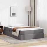 Krevet s madracem i skladištem Siva 120 x 190 cm Lažna koža | shoptok.hr