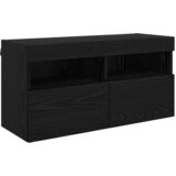 TV zidne jedinice s LED-om 5 pcs Crni hrast 40,5 x 30 x 90 cm | shoptok.hr