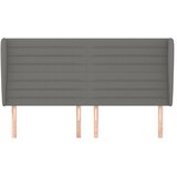  Uzglavlje s ušima tamnosivo 183x23x118/128 cm od tkanine | Eponuda.com