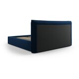 Milo Casa Tamno plavi tapecirani bračni krevet s prostorom za odlaganje s podnicom 140x200 cm Elio – | shoptok.hr