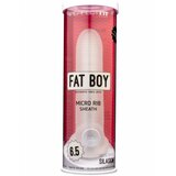 PerfectFIT Fat Boy Micro Ribbed - ovitek za penis (17 cm) - mlečno bela Cene