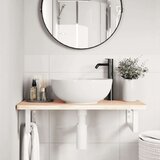  Nosači polica za Lavabo - Umivaonik 2 kom bijeli pravokutni čelični | shoptok.hr