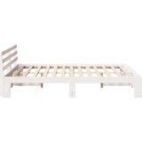 vidaXL Bela lesena postelja Bela Les 150 x 200 cm Vzdržljiva | Shoptok.si