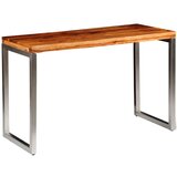 Furnova Jedilna/pisalna miza iz trdnega lesa z jeklenimi nogami, (21946942) | Shoptok.si