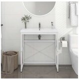  Kopalniški regal bel 79x38x83 cm železo | Shoptok.si