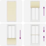 vidaXL Plisirana roleta krem 85x200 cm širina tkanine 84,4 cm | shoptok.hr