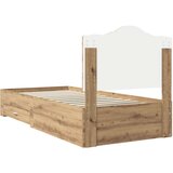  Konstrukcija postelje Umetni hrast 100 x 200 cm Konstruiran les, (5000102218) | Shoptok.si
