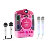 Auna Kara Projecturan pink + Dazzl Mic Set karaoke uređaj, mikrofon, LED osvjetljenje