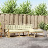  Set vanjskih sofa 4 kom. Bijela i krem Poliester | shoptok.hr