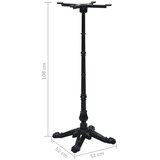  Noga za bistro stol crna 52x52x108 cm lijevano željezo | shoptok.hr