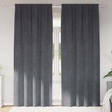 Zavjese za zamračivanje 2 kom. Svjetlosiva 140 x 225 cm Baršun | shoptok.hr