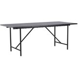 Venture Home Astrid pravokutni blagovaonski stol 200 × 90 cm, crni | shoptok.hr