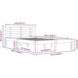  Okvir za krevet od masivnog drva bijeli 120 x 200 cm | Eponuda.com
