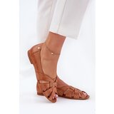Maciejka Leather Ballet Flats With Open Toes | Shoptok.si