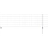 vidaXL Evro ograja z 11 U stebrički Srebrna 0,6x25 m Jeklo, (22084998) | Shoptok.si