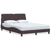  Okvir za krevet bez madraca tamnosmeđi 140 x 190 cm od tkanine | shoptok.hr
