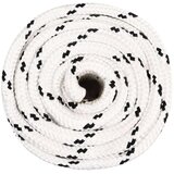 vidaXL Pletena vrv za čoln bela 20 mm x 100 m poliester | Shoptok.si