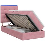  LED krevet za pohranu s madracem Ružičasta 90 x 190 cm Baršun | shoptok.hr