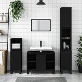 vidaXL Kupaonski ormarić crni 80 x 33 x 60 cm od konstruiranog drva Cijene