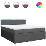 Maison Chic Box spring postelja - Vzmetna postelja z vzmetnico temno siva 180x200 cm blago SL24686, (21890818) | Shoptok.si