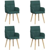 vidaXL Trpezarijske stolice 4 kom. Tkanina Tamnozelena 60 x 56 x 96 cm - Tamnozelena 4 | shoptok.hr