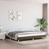  Posteljni okvir temno rjava 200x200 cm blago, (20725932) Cene