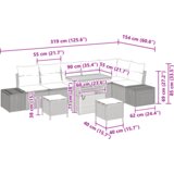 9 komadni vrtni set sofe s jastucima crna poli ratan akacija | shoptok.hr
