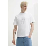 Hugo Bombažna kratka majica moška, bela barva, 50513832
