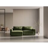 Cosmopolitan Design Zelena baršunasti sklopiva/s prostorom za odlaganje kutna garnitura Belfast – | shoptok.hr