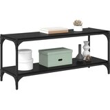 TV ormar Crni hrast 100x33x41cm Obrađeno drvo i čelik | Eponuda.com