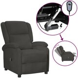 vidaXL Električni naslanjač temno siv žamet | Shoptok.si