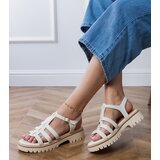 D/CEO White gladiator sandals with a buckle Dunara | ePonuda.com
