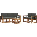  Set vanjskih sofa 6 kom. Prirodna i antracit | shoptok.hr