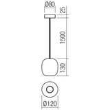  Redo 01-3479 - Visilica na sajli BOOM 1xGU10/10W/230V prečnik 12 cm braon | Eponuda.com