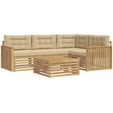  Set vanjskih sofa 5 kom. Bijela i bež Poliester | shoptok.hr