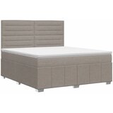  Boxspring krevet s madracem Sivosmeđa 160 x 200 cm Tkanina - Sivosmeđa 160 x 200 cm Dizajn linija | shoptok.hr