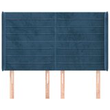  Uzglavlje s ušima tamnoplavo 147x16x118/128 cm baršunasto | shoptok.hr