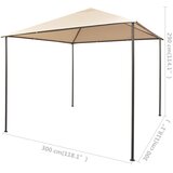  Sjenica/paviljon/šator/nadstrešnica 3 x 3 m čelični bež | shoptok.hr
