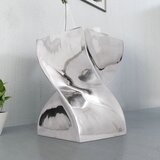  The Living Store Stol/Mizica Zavite Oblike Aluminij Srebrne Barve - Stol, (21494812) | Shoptok.si