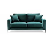 Kooko Home tirkizno plava baršunasta sofa Harmony, 158 cm