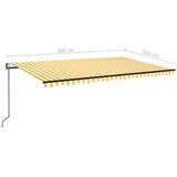  Automatska tenda sa senzorom LED 500x350 cm žuto-bijela | shoptok.hr