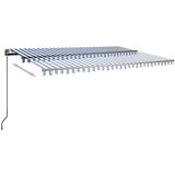  Prostostoječa avtomatska tenda 500x350 cm modra/bela, (20728787) | Shoptok.si
